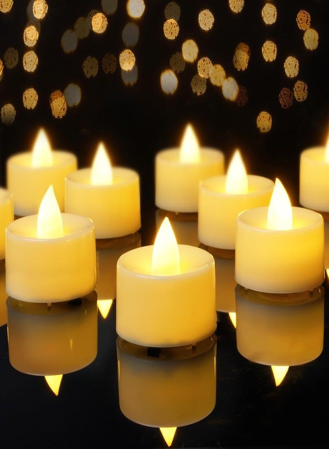 TEKCOOL مجموعة TEKCOOL المكونة من 24 قطعة من شموع الشاي LED الأكريليكية المزخرفة عديمة اللهب والدخان، مثالية للهدايا والمهرجانات واحتفالات ديوالي وديوالي وتزيين المنزل واحتفالات نافراتري والذكرى السنوية وأعياد الميلاد. - Image 1